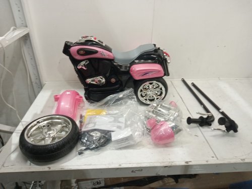 costway ids Ride On Chopper Motorcycle 3 Wheel Trike with Headlight and Horn - 6v - 66lbs capacity - pink (model:TY327686PI) image 3