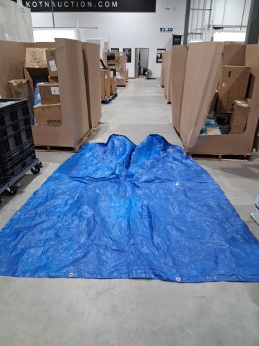 Lightweight Economy Polyethylene Tarp with grommets - 11FT x 8FT - blue image 2