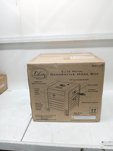 liberty garden hose storage box - 23" x 16.9" x 18.15" - fits up to 200FT - bronze (model:778) image 2