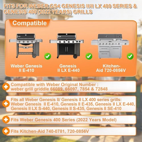 Replacement Grill Grates for Weber GS4 Genesis II Grills - Stainless Steel (Model: 66089) image 2