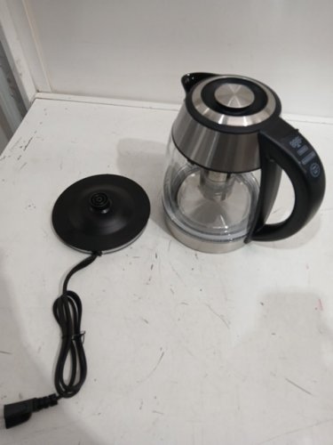 Chefman Dual-Glass Cool-Touch Digital Kettle with Adjustable Temperature and Removable Tea Infuser - 1.7L Cap - stainless steel/black (Model: RJ11-17-CTI-DG-CA-CO/1992747) image 3
