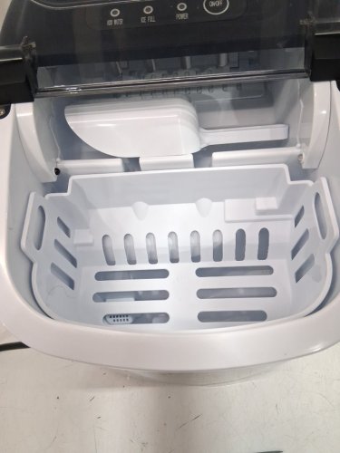 EUHOMY Countertop Ice Maker Machine with Handle, Basket and Scoop - MAKES 26LBS Per Day - stainless steel - (MODEL: IM001-BSI-CAEH / im-06s) image 4