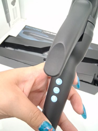BIO IONIC LONG BARREL PRO CURLING IRON HAIR STYLER - 1.5" - BLACK (MODEL: Z-FGTST-CL-1.5) image 5