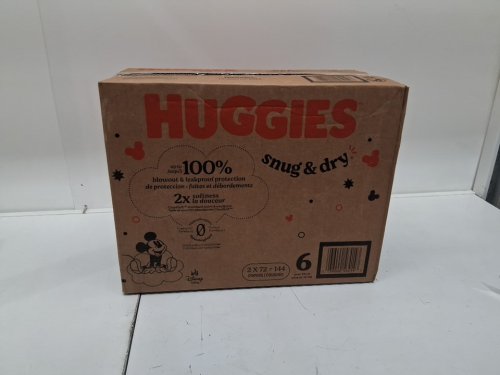 144PK HUGGIES SNUG AND DRY BABY DIAPERS - SIZE 6 - MICKEY MOUSE image 2