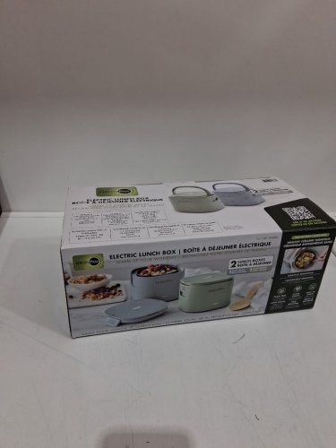 2pc GreenPan portable dishwasher-safe Heated Lunch Box set with Spill-Proof Lid - 20oz - blue/green (model: 3883883) image 2