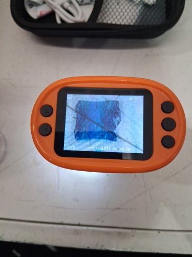 bebang mini 4k Handheld rechargeable Microscope for Kids - 10000x magnification/2" screen - orange/black (model: tw001) image 4