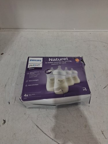 4PK PHILIPS Avent Natural Baby Bottles with Natural Response Nipples - Medium Flow, Flow 3 -  9OZ - CLEAR image 2