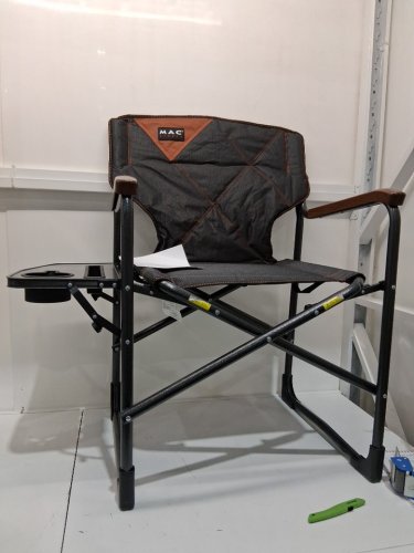 MAC SPORTS FOLDING DIRECTOR CAMPING CHAIR- 300LBS MAX/CAP - GREY (MODEL: 1872256) image 3