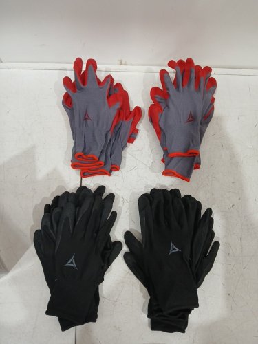 14PR HAND CREW FOAM LATEX COATED WORK GLOVES - large - RED/GREY/BLACK (MODEL: 1769987) image 3