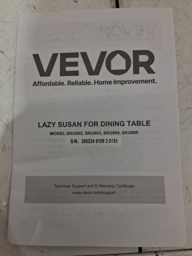 lazy susan turntable tempered glass dining table centerpiece with 6 rotating wheels - 30'' - transparent (model: sku004) image 6