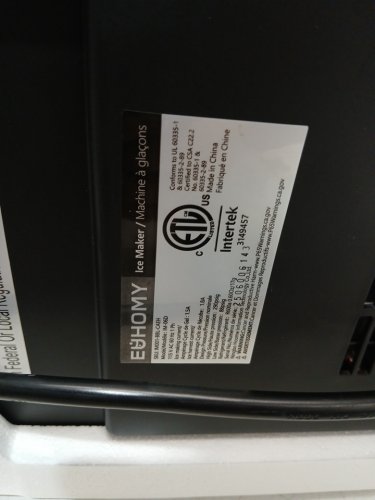 EUHOMY Countertop Ice Maker Machine - MAKES 26LB/Day - BLACK (MODEL: im-06d/IM001-Bbl-CAEH) image 3