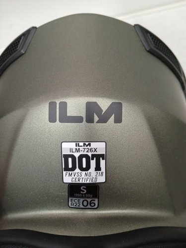 ILM Open Face with visor Motorcycle Helmet - small - midnight green (MODEL: ILM-726X) image 5