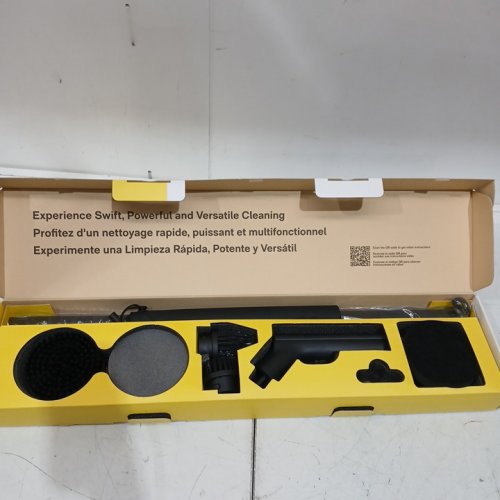 hoto electric spin scrubber brush with 6 Brush Heads - 51" handle - black (model: QWQJS001/1848324) image 3