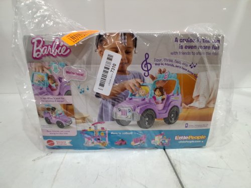 Fisher-Price Little People Barbie Toy Car Beach Cruiser with Music Sounds and 2 Figures - Multicolor - (Model: hjw77) image 3