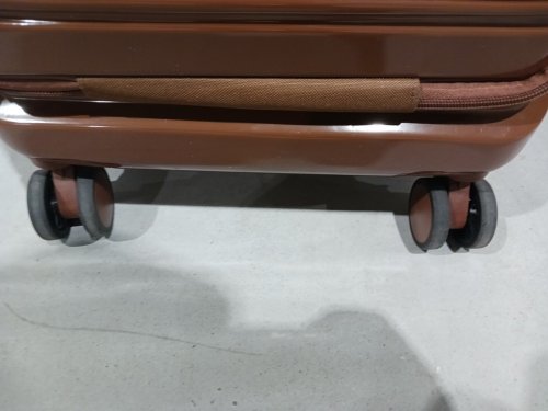 LARVENDER ROLLING SUITCASE CARRY-ON WITH HANDLE AND BUILT-IN LOCK - 20" - GLOSSY MOCHA image 3