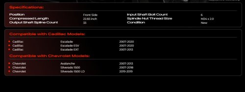 a-premium CV AXEL SHAFT - fits various vehicles (MODEL: CVA61430-C) image 2
