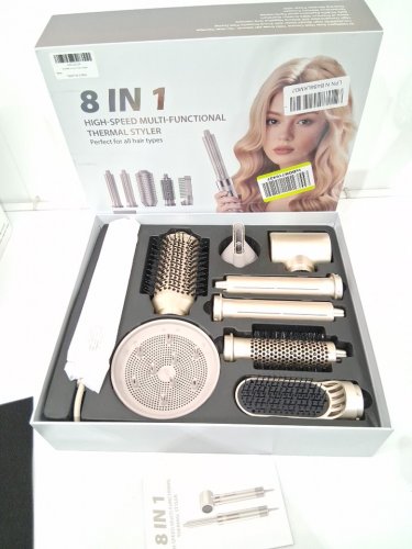 DORISILK 8-in-1 Hair Styler & Hair Dryer Brush Blow Dryer - 110,000 rpm - champagne gold (model: md-df107) image 3