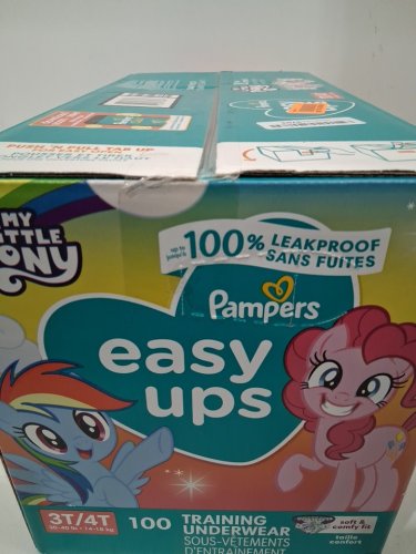 100PK PAMPERS EASY UPS DISPOSABLE ABSORBANT TRAINING UNDERWEAR - SIZE 3T-4T (30-40LBS) - MY LITTLE PONY image 4