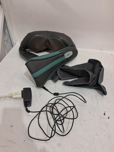 TruMedic InstaShiatsu+ Neck, Back, and Shoulder Massager with Heat - Cordless, Rechargeable - grey/green (model: IS-2000) image 3