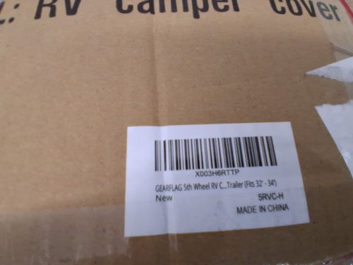 GEARFLAG 5th Wheel RV Trailer Cover 5 Layers top with Reinforced Windproof Side-Straps Anti-UV Water-Resistance Heavy Duty for Motorhome - FITS 32FT - 34FT - grey (model:7RVC-7H) image 3