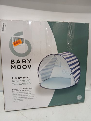 Babymoov Anti-UV foldable Tent - UPF 50+ Sun Protection - 40" x 31" - blue stripes (model: ‎A038217_US) image 2