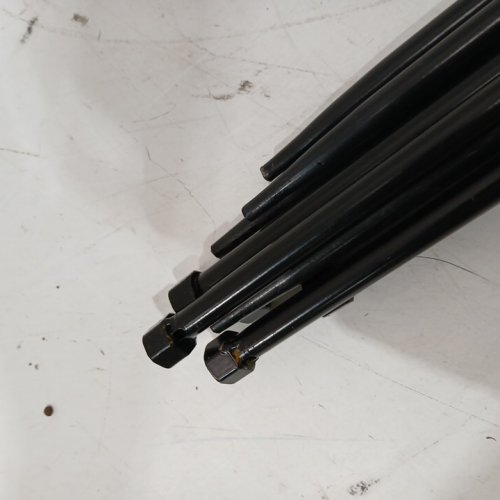 10pk tubular steel garden stake - 46" - black image 4