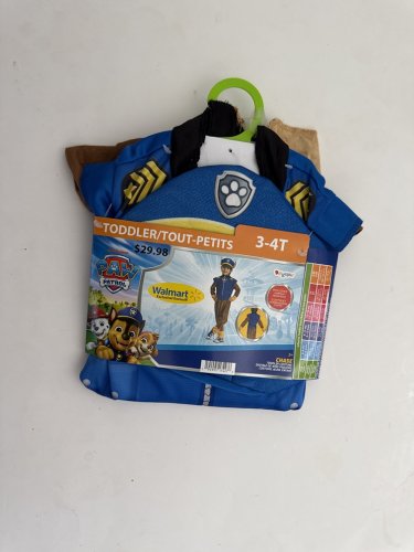 2PC BOYS DISGUISE PAW PATROL CHASE TODDLER COSTUME - 3-4T - BLUE / BROWN image 2