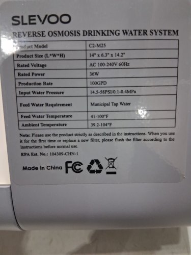 SLEVOO COUNTERTOP REVERSE OSMOSIS WATER FILTER SYSTEM - 4:1 PURE TO DRAIN - 4L CAPACITY - GREY (MODEL: C2-M25) image 5