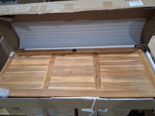 Costway Acacia Wood Deck STORAGE Box For Garden Backyard- 43"x 16.5"x15" - 46GAL - NATURAL (MODEL: NP12358) image 3