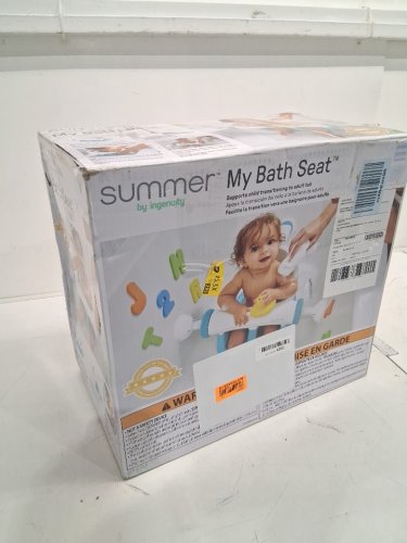 summer by ingenuity my bath seat, supports transition to adult tub - ages 5-10m - Aqua/blue/white (model: 19490) image 2