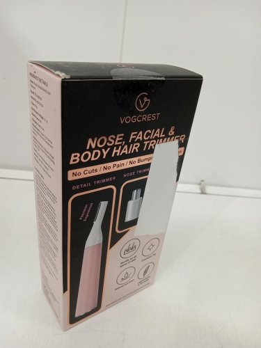 vogcrest 3-in-1 facial & body hair trimmer - pink (model: rfcd529) image 2