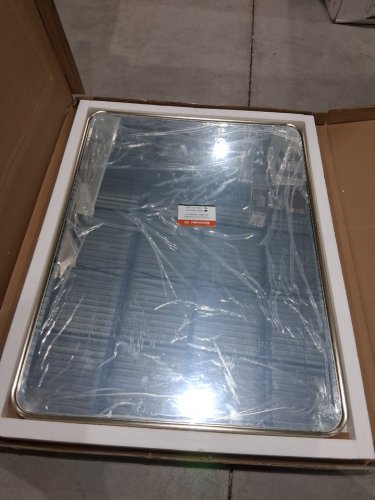 tetote metal frame wall mirror - 24" x 32" - brushed nickel image 4