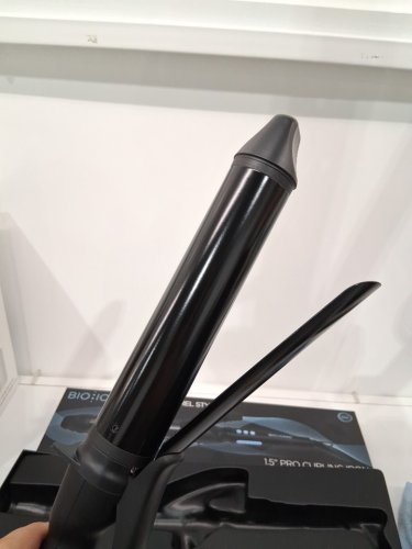 BIO IONIC LONG BARREL PRO CURLING IRON HAIR STYLER - 1.5" - BLACK (MODEL: Z-FGTST-CL-1.5) image 7