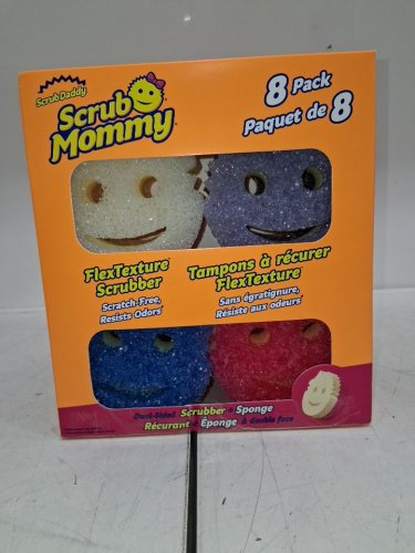8PK SCRUB MOMMY & SCRUB DADDY FLEX TEXTURE SCRUBBER SPONGE - assorted colors (MODEL: 1810882) image 2