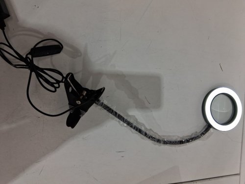 Magnifying led desk Light lamp with clamp and rotatable arm and adjustable brightness - 3000-5500k - 5-7w -warm white/black image 3