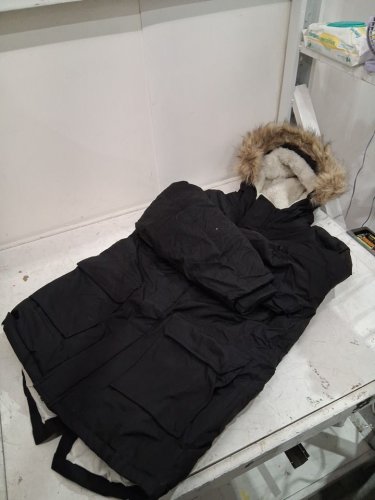 Boy's Eddie Bauer Waterproof Heavyweight Down Parka Jacket With Faux Fur Hood - extra large (16) - black (style: erb03ou035a) image 2