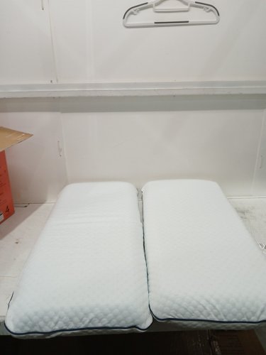 2PK GEL MEMORY FOAM PILLOW - king/35"X16" - WHITE image 3
