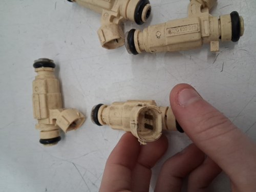 4pc necatuo fuel injector - 2.0l - compatible with various hyundai and kia models - beige (model: fj493) image 5