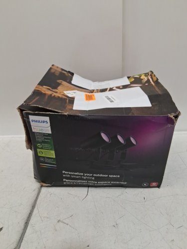 3PK Philips HUE Lily Outdoor Spot Base Unit RGB - 100 V - 127 V 50-60 Hz - 2000-6500 K - Black (model: 1746730V7) image 2
