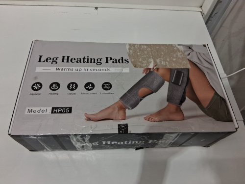 2PK CORDLESS PAIN RELIEF AND CIRCULATION WITH HEAT COMPRESSION VIBRATION LEG HEATING PADS - 5W, 5 V, 1A, 350 MM X 600 MM X 48 MM - GREY (MODEL: HP05) image 4