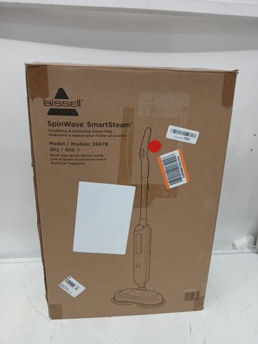 Bissell Spinwave Smartsteam Scrubbing & Sanitizing Spin Mop - 1380W - grey/blue (model: 3897b) image 2