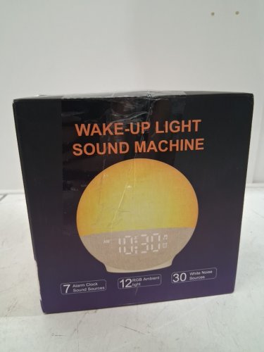 te-rich sunrise digital alarm clock with light 7 sound functions - ivory (model: bl80) image 4