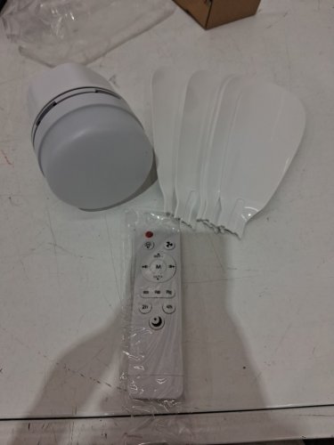 aihonkon light socket fan light with remote - 16.5" 3000-6500k - white image 4