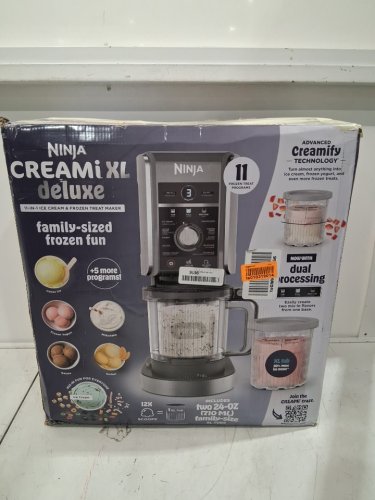 Ninja CREAMi Deluxe XL 11-in-1 Ice Cream & Frozen Treat Maker - Make Ice Cream, Sorbet, Gelato, Slushies, Frozen Drinks & More, Includes Container & XL 24oz Family-Size Container - Silver (MODEL: NC501C) image 2