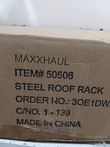 MAXXHAUL UNIVERSAL HEAVY DUTY STEEL ROOF RACK - 64" x 39" x 6" - black (MODEL: 50506) image 3