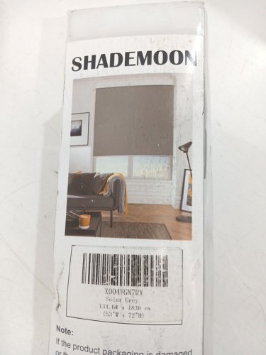 Shademoon Blackout UV Protection Cordless Roller Shades - 53" X 72" - Grey (model: SHADEMOON006-2) image 3