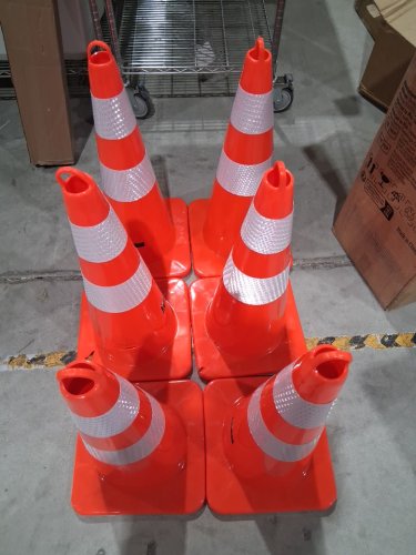 6pk traffic safety cones - 28" - orange (model: tc-68) image 4