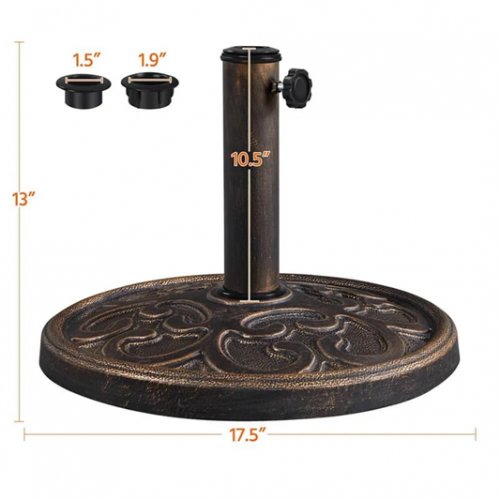 Yaheetech Outdoor Umbrella Base - 17.5" - 22lbs - bronze (model: 592004) image 2