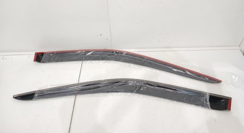 2PC KPY Tape-On Rain Guard Side Window Vent Deflectors Visor - For 2021-2024 Kia Sorento - black image 3