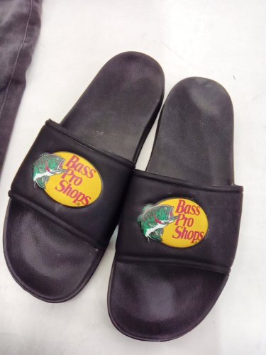 mens bass pro shops slides - size 13- black image 4